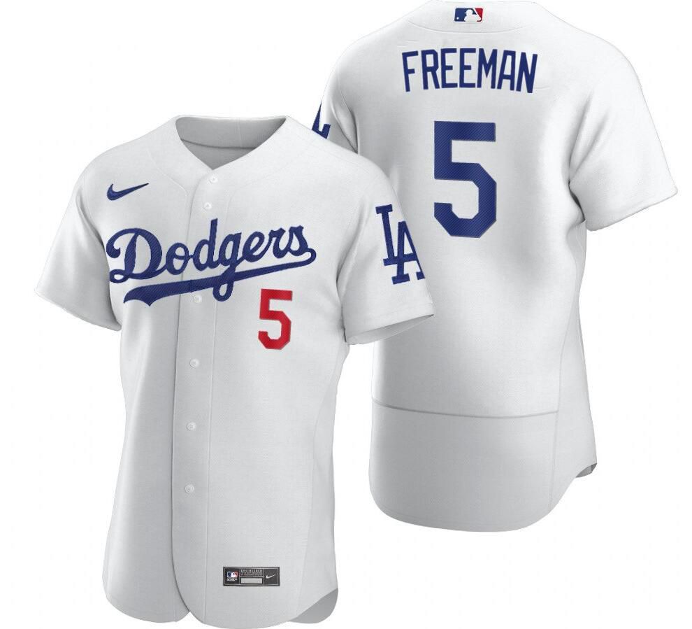 Men Los Angeles Dodgers #5 Freddie Freeman White Flex Base home 2022 MLB Jersey->youth nfl jersey->Youth Jersey